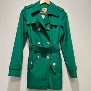 NWOT Women's Green Trenchcoat by G.H. Bass & Co
